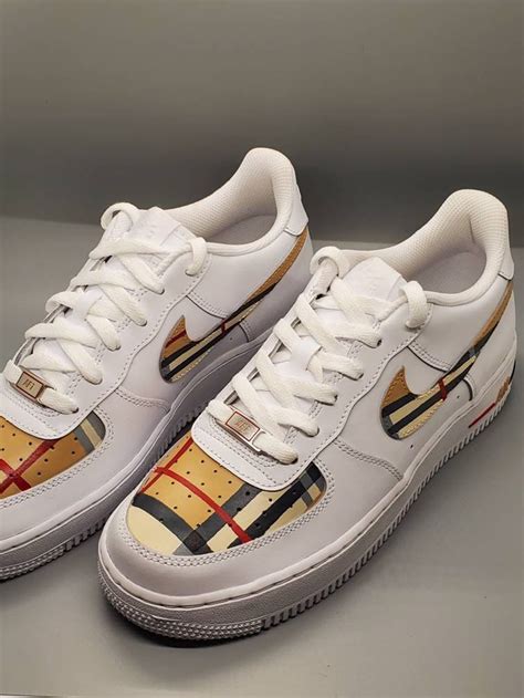 burberry painted air forces|nike air force one burberry.